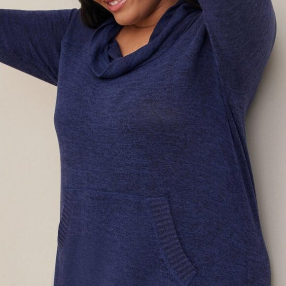 Torrid Super Soft Plush Cowl Neck Raglan Tunic Sweater sweatshirt 3x NWT NEW - Picture 4 of 6